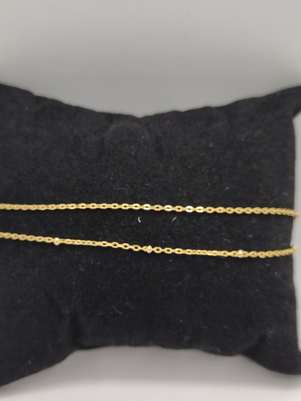Ankle Bracelet Double Curb Link 7.5-9.5"L Sterl Silver 925 Yellow Gold Plated - Picture 5 of 9